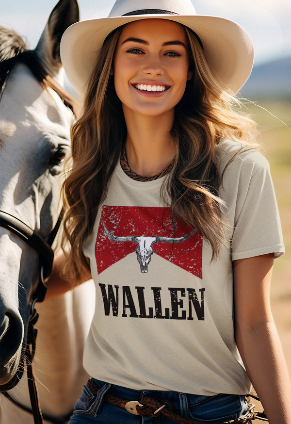 Wallen Country Music Bull T-Shirt