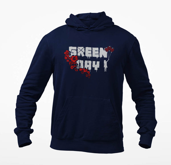 Green Day Roses & Grenades Banksy Style Hoodie